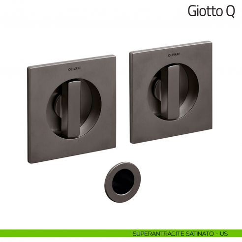 Maniglia per porta scorrevole Giotto Q Olivari superantracite satinato