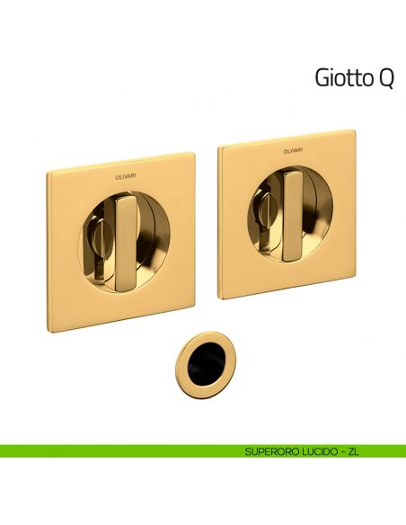 Maniglia per porta scorrevole Giotto Q Olivari superoro lucido