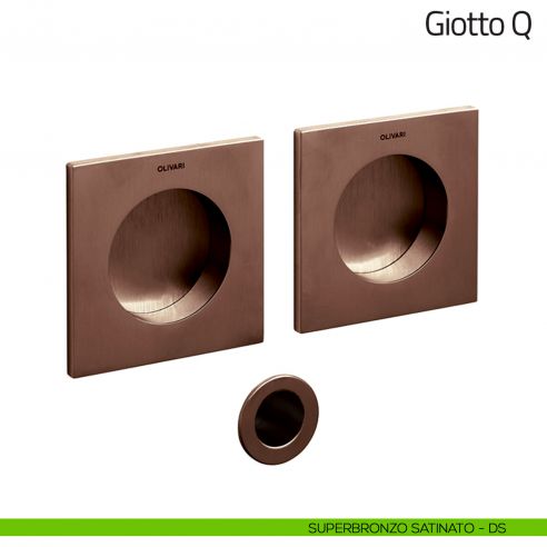 Maniglia per porta scorrevole Giotto Q Olivari superbronzo satinato