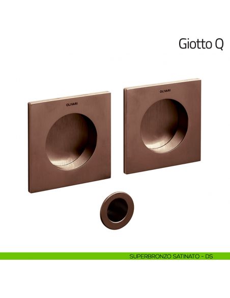 Maniglia per porta scorrevole Giotto Q Olivari superbronzo satinato
