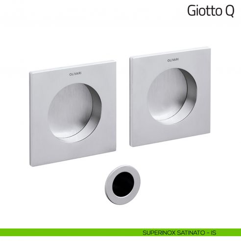 Maniglia per porta scorrevole Giotto Q Olivari superinox satinato