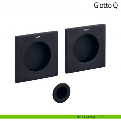 Maniglia per porta scorrevole Giotto Q Olivari nero opaco