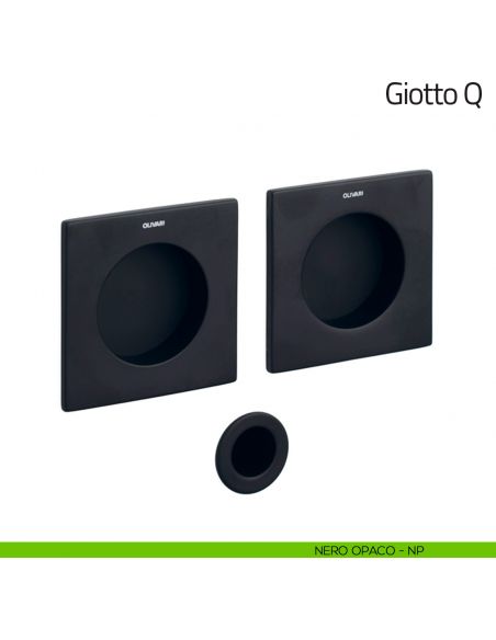Maniglia per porta scorrevole Giotto Q Olivari nero opaco