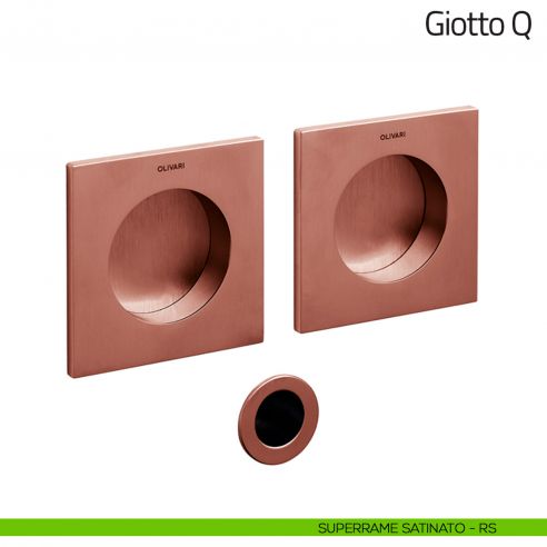 Maniglia per porta scorrevole Giotto Q Olivari superrame satinato