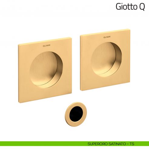 Maniglia per porta scorrevole Giotto Q Olivari superoro satinato