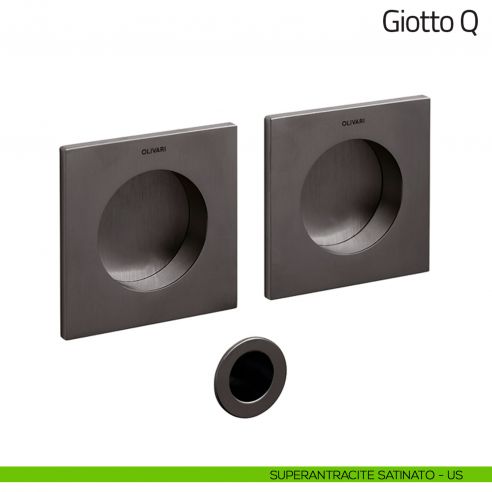 Maniglia per porta scorrevole Giotto Q Olivari superantracite satinato
