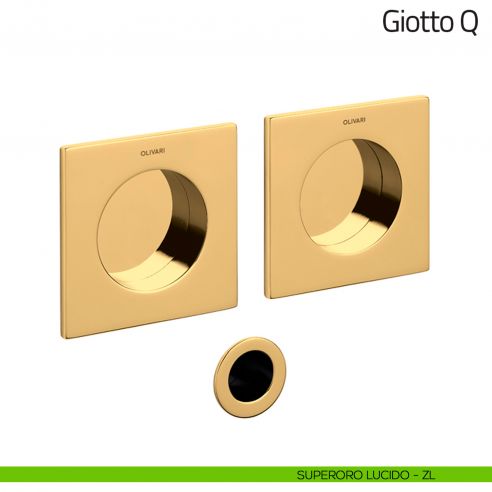 Maniglia per porta scorrevole Giotto Q Olivari superoro lucido