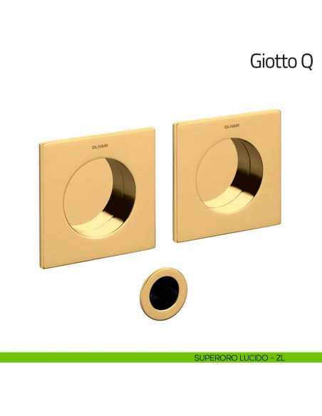 Maniglia per porta scorrevole Giotto Q Olivari superoro lucido