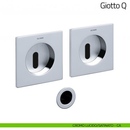 Maniglia per porta scorrevole Giotto Q Olivari cromo lucido/satinato