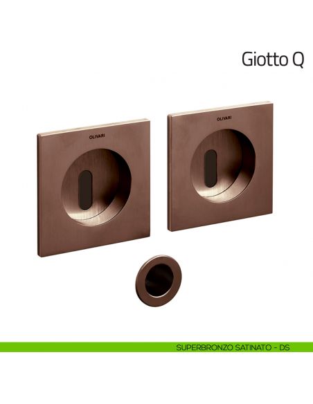 Maniglia per porta scorrevole Giotto Q Olivari superbronzo satinato