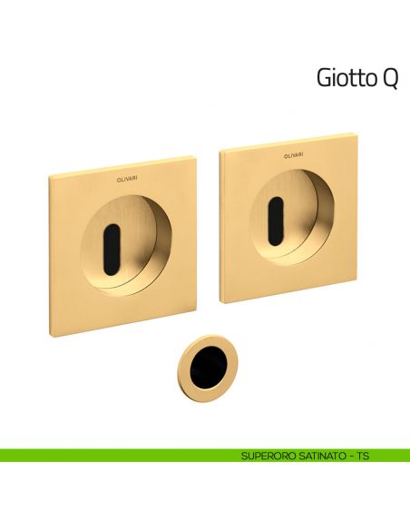 Maniglia per porta scorrevole Giotto Q Olivari superoro satinato