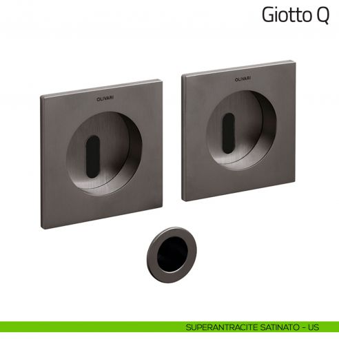 Maniglia per porta scorrevole Giotto Q Olivari superantracite satinato