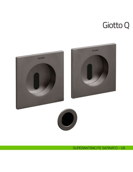 Maniglia per porta scorrevole Giotto Q Olivari superantracite satinato