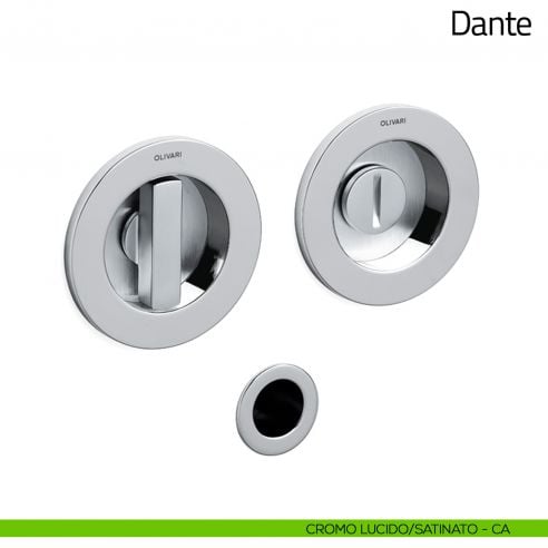 Maniglia per porta scorrevole Dante Olivari cromo lucido/satinato
