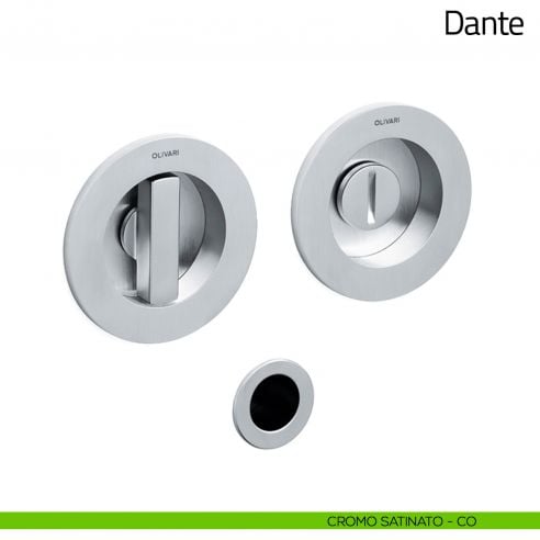 Maniglia per porta scorrevole Dante Olivari cromo satinato