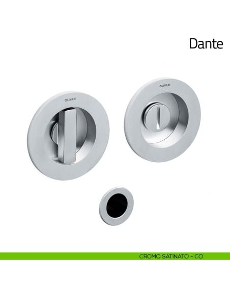 Maniglia per porta scorrevole Dante Olivari cromo satinato
