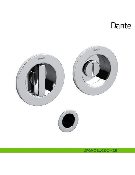 Maniglia per porta scorrevole Dante Olivari cromo lucido