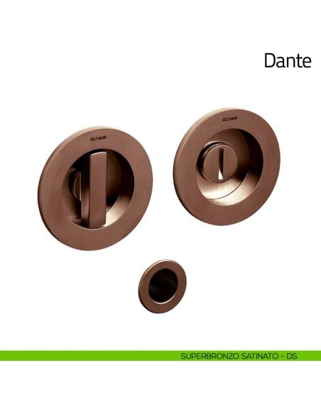 Maniglia per porta scorrevole Dante Olivari superbronzo satinato