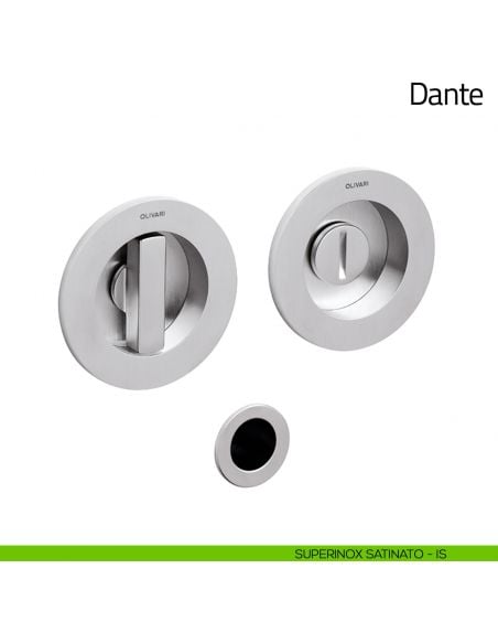 Maniglia per porta scorrevole Dante Olivari superinox satinato