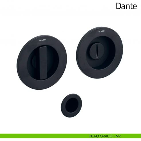 Maniglia per porta scorrevole Dante Olivari nero opaco