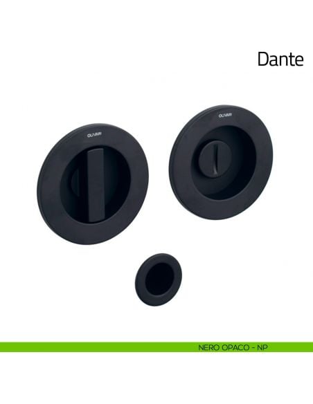 Maniglia per porta scorrevole Dante Olivari nero opaco