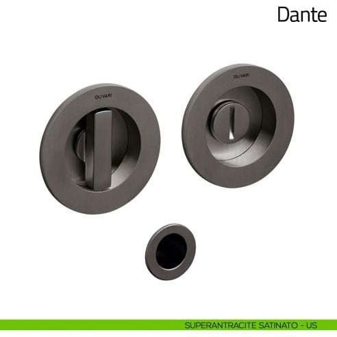 Maniglia per porta scorrevole Dante Olivari superantracite satinato