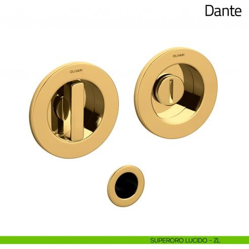 Maniglia per porta scorrevole Dante Olivari superoro lucido