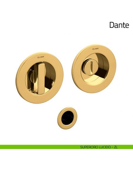 Maniglia per porta scorrevole Dante Olivari superoro lucido