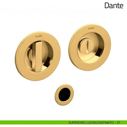 Maniglia per porta scorrevole Dante Olivari superoro lucido/satinato