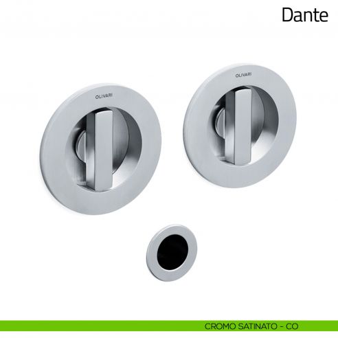 Maniglia per porta scorrevole Dante Olivari cromo satinato