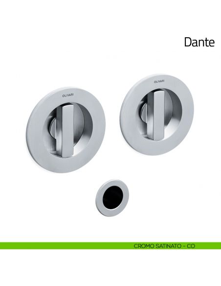 Maniglia per porta scorrevole Dante Olivari cromo satinato