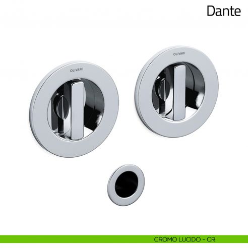 Maniglia per porta scorrevole Dante Olivari cromo lucido