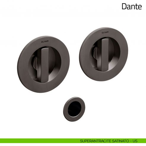 Maniglia per porta scorrevole Dante Olivari superantracite satinato