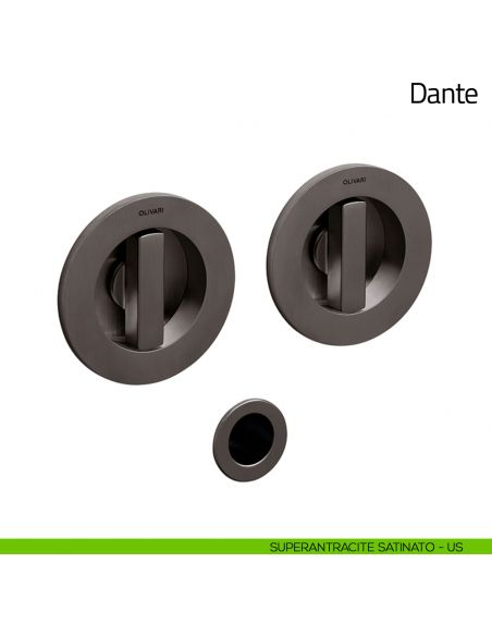 Maniglia per porta scorrevole Dante Olivari superantracite satinato