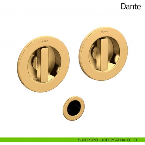Maniglia per porta scorrevole Dante Olivari superoro lucido/satinato
