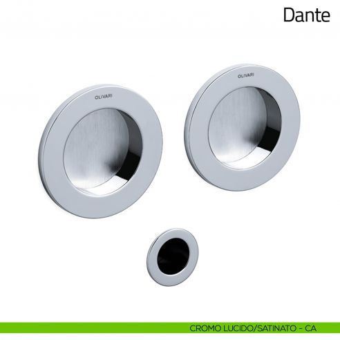 Maniglia per porta scorrevole Dante Olivari cromo lucido/satinato