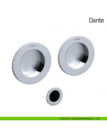 Maniglia per porta scorrevole Dante Olivari cromo lucido/satinato