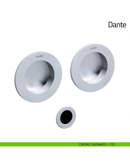 Maniglia per porta scorrevole Dante Olivari cromo satinato