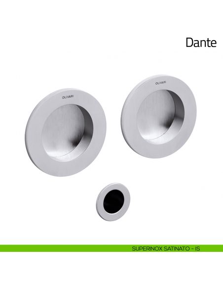 Maniglia per porta scorrevole Dante Olivari superinox satinato