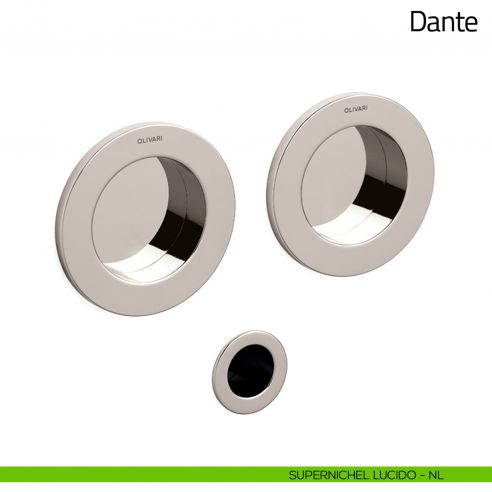 Maniglia per porta scorrevole Dante Olivari supernichel lucido