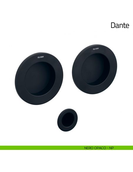 Maniglia per porta scorrevole Dante Olivari nero opaco