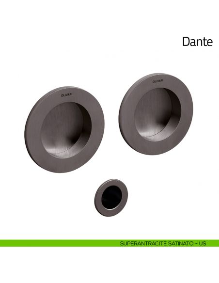 Maniglia per porta scorrevole Dante Olivari superantracite satinato