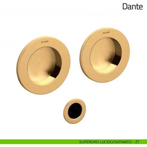 Maniglia per porta scorrevole Dante Olivari superoro lucido/satinato