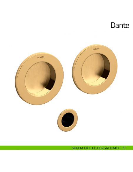 Maniglia per porta scorrevole Dante Olivari superoro lucido/satinato