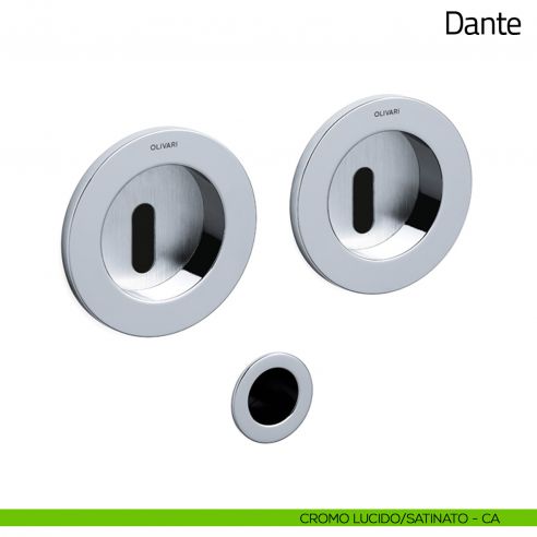 Maniglia per porta scorrevole Dante Olivari cromo lucido/satinato