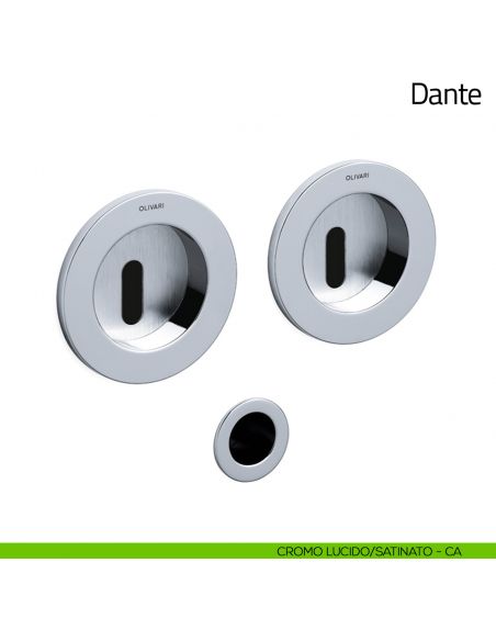 Maniglia per porta scorrevole Dante Olivari cromo lucido/satinato
