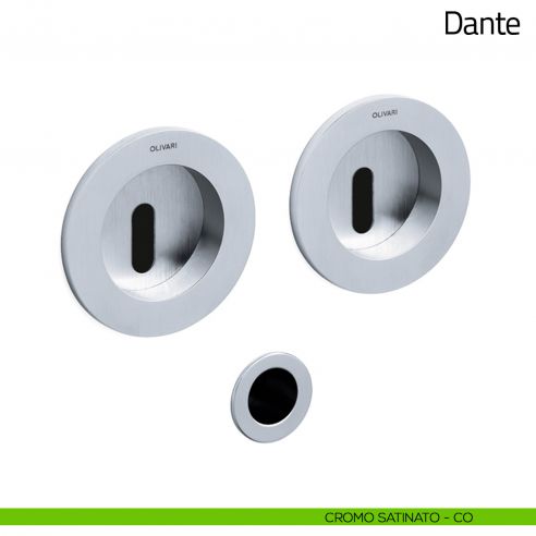 Maniglia per porta scorrevole Dante Olivari cromo satinato