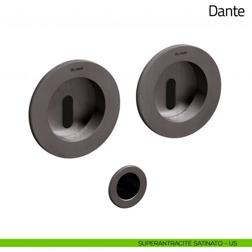 Maniglia per porta scorrevole Dante Olivari superantracite satinato