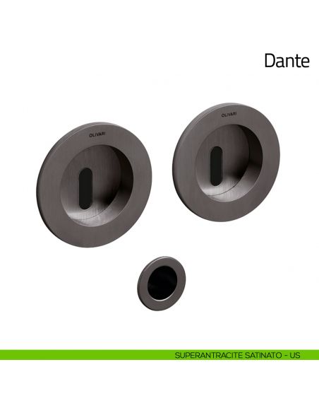 Maniglia per porta scorrevole Dante Olivari superantracite satinato