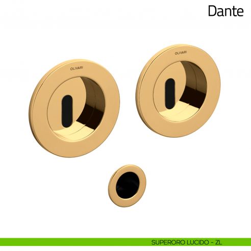 Maniglia per porta scorrevole Dante Olivari superoro lucido